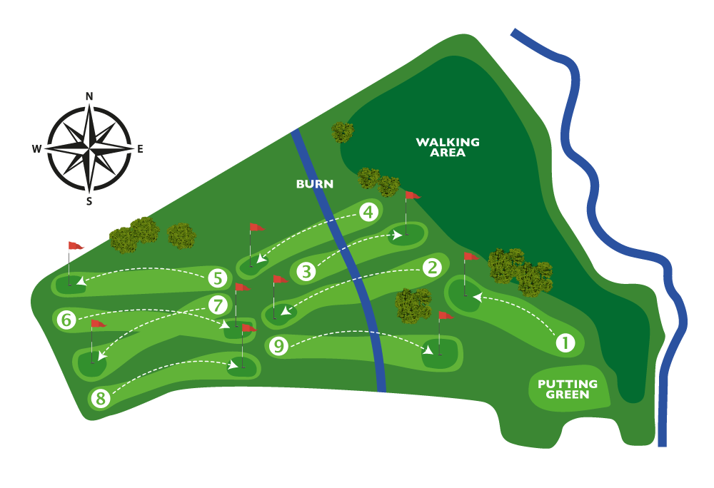 dollar golf courswe - map